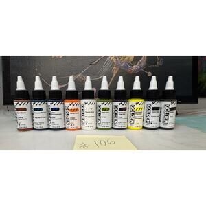 LOT OF 10 Golden High Flow Acrylics 1 fl. oz. /30 ml Sealed No Duplicates LOT106